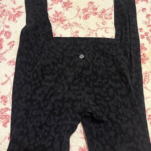 lululemon athletica Black Leopard Print Leggings